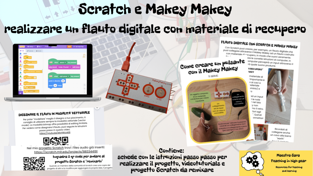 Primi passi con Scratch e Makey Makey (realizzare un flauto digitale con materiale di riciclo)