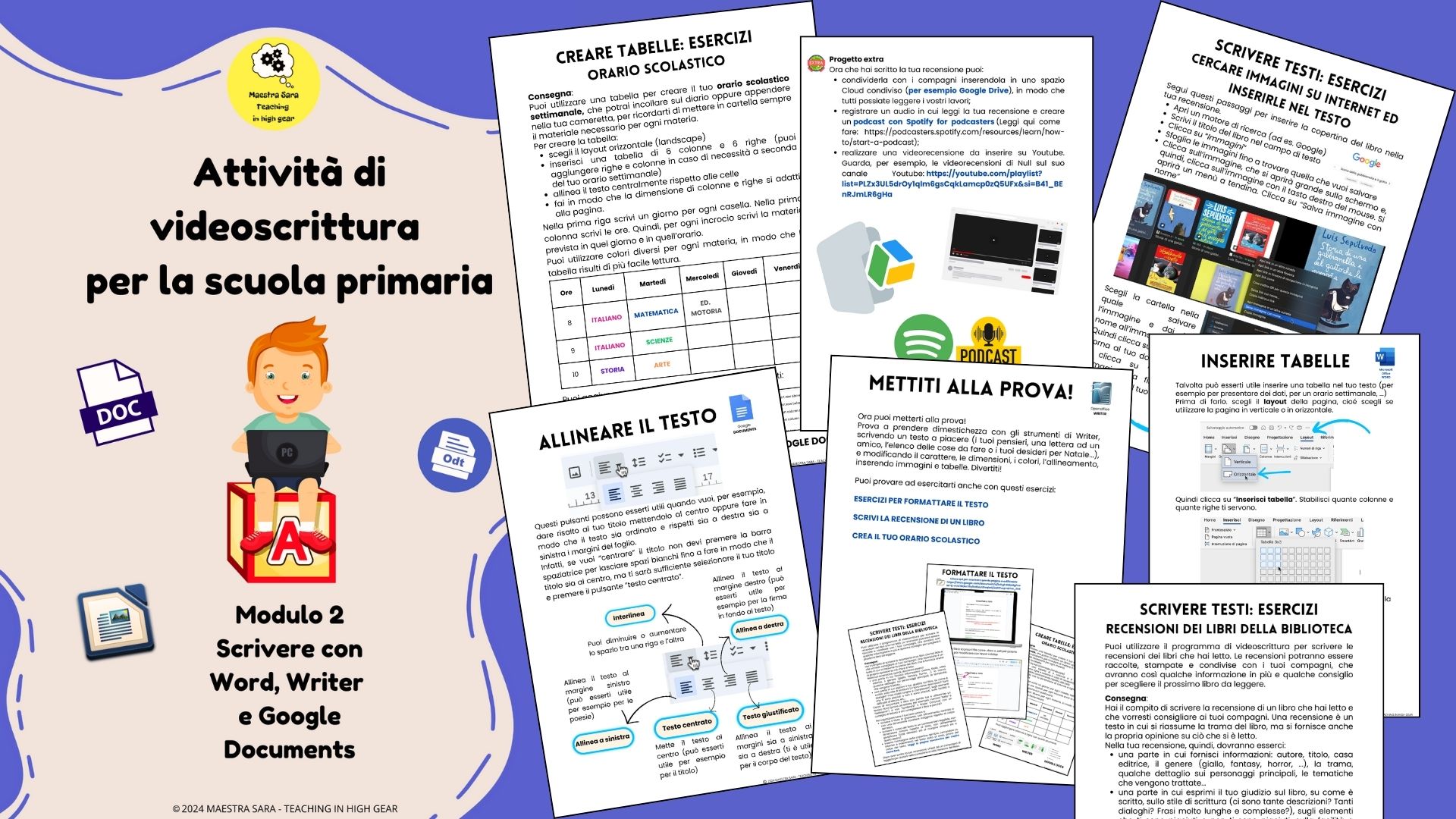 Attività di videoscrittura per la scuola primaria (Pack completo)