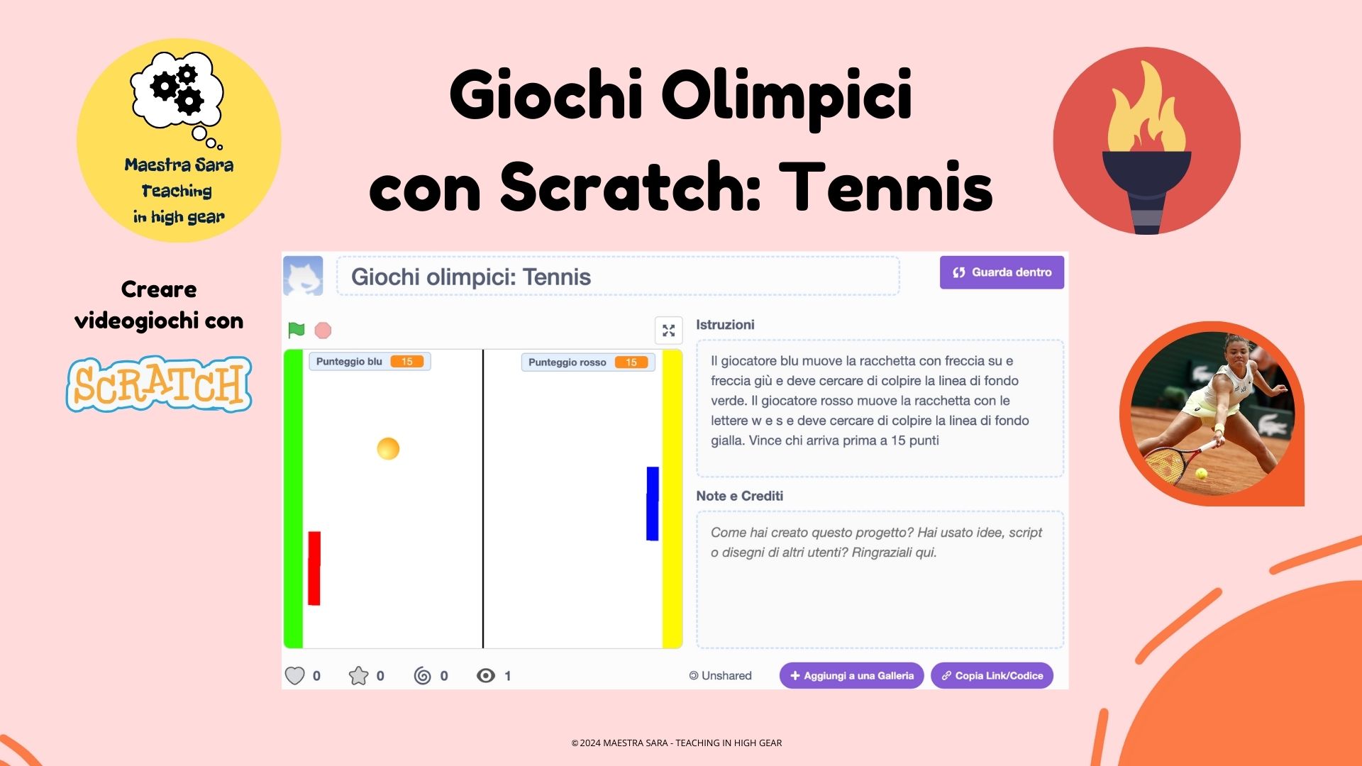 Giochi olimpici con Scratch: il tennis