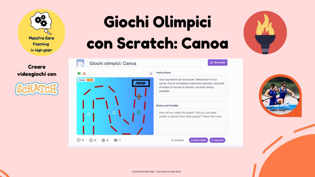 Giochi olimpici con Scratch: la canoa